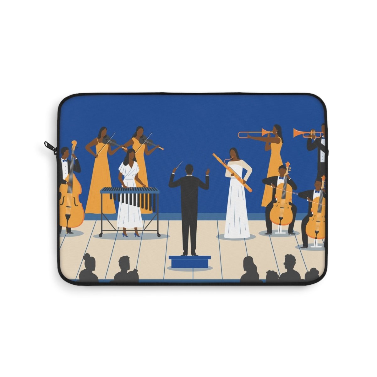 Orchestra Laptop Sleeve - Afrocentric Art by The Trini Gee