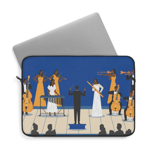 Orchestra Laptop Sleeve - Afrocentric Art by The Trini Gee