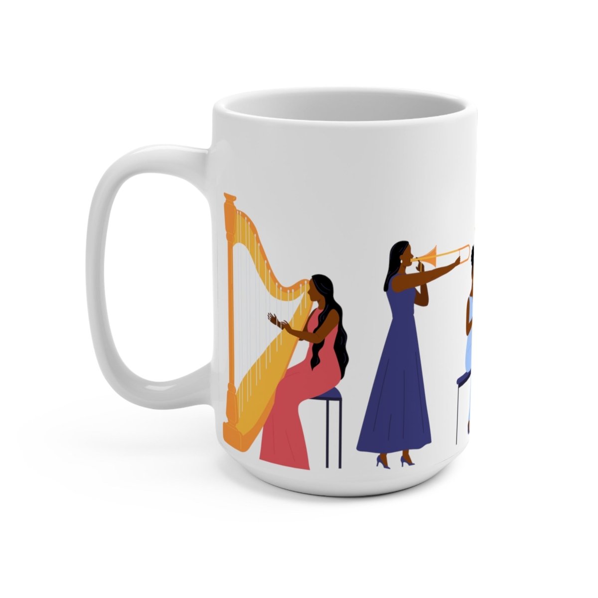 Orchestra Women Mug - Afrocentric Art by The Trini Gee
