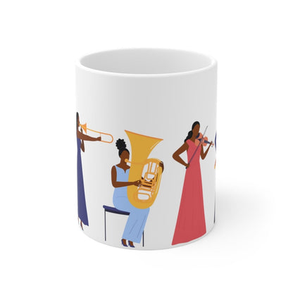 Orchestra Women Mug - Afrocentric Art by The Trini Gee
