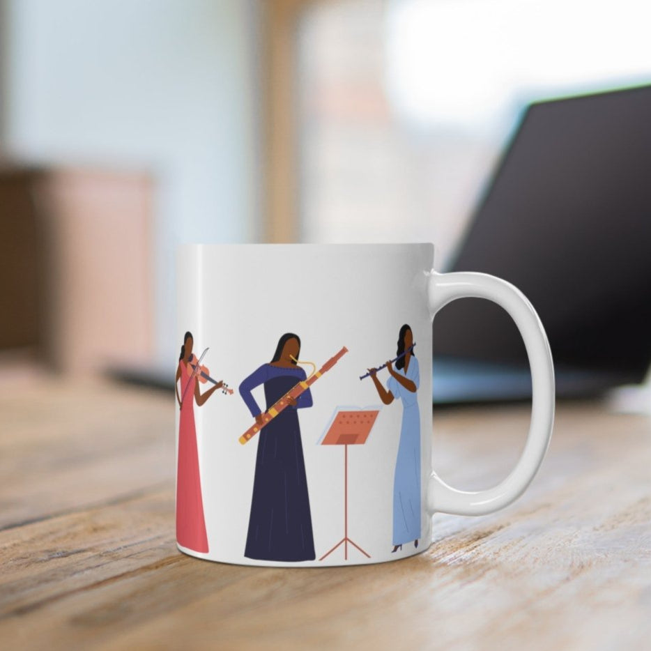 Orchestra Women Mug - Afrocentric Art by The Trini Gee
