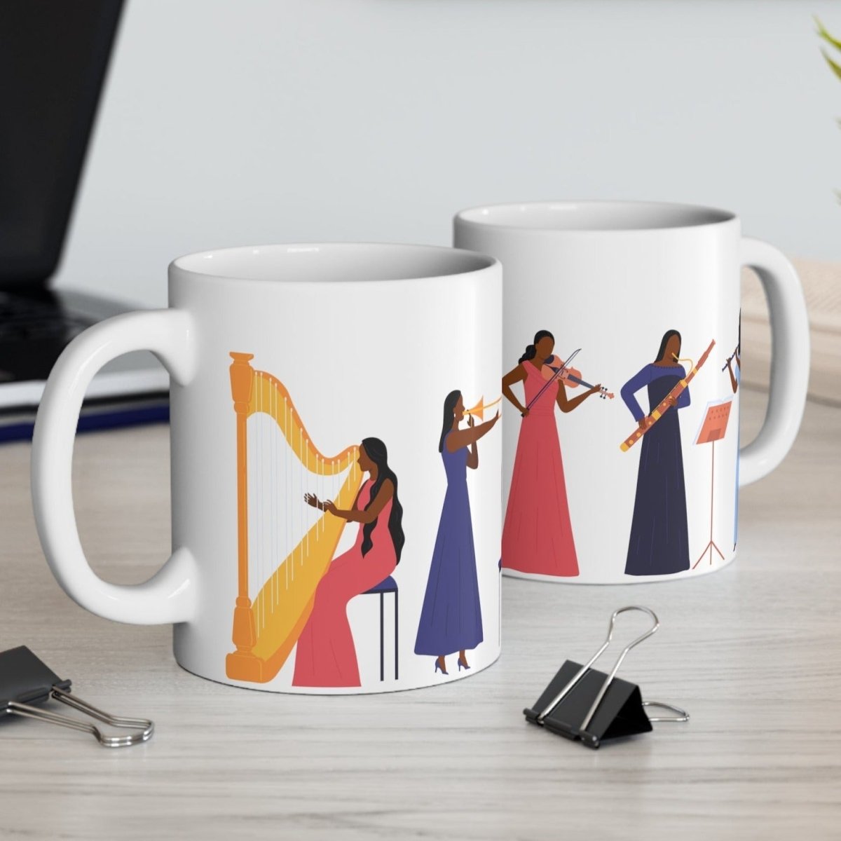 Orchestra Women Mug - Afrocentric Art by The Trini Gee