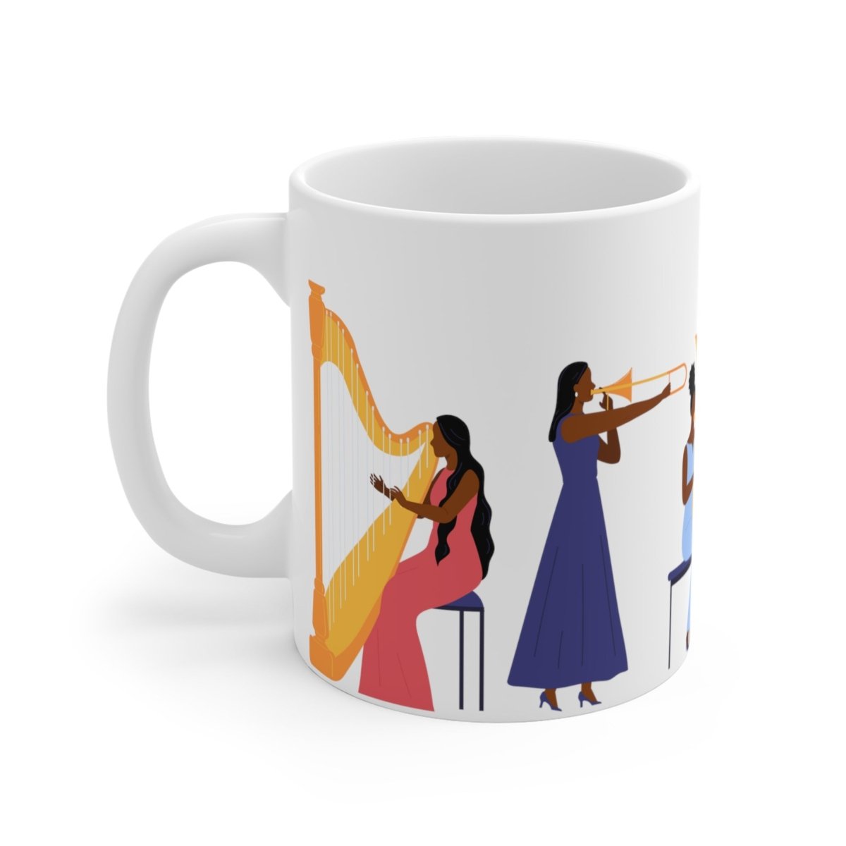 Orchestra Women Mug - Afrocentric Art by The Trini Gee