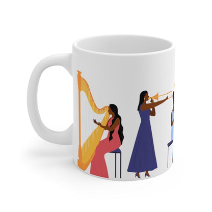 Orchestra Women Mug - Afrocentric Art by The Trini Gee