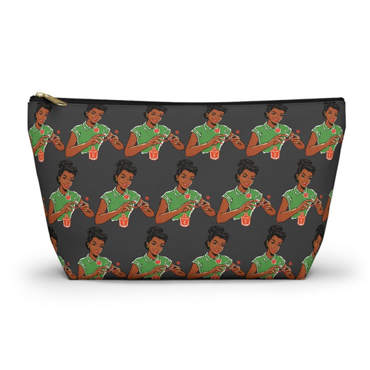 Painting Nails T-bottom Pouch - Afrocentric Art by The Trini Gee