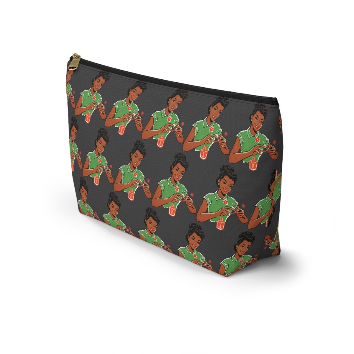 Painting Nails T-bottom Pouch - Afrocentric Art by The Trini Gee