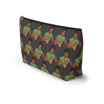 Painting Nails T-bottom Pouch - Afrocentric Art by The Trini Gee