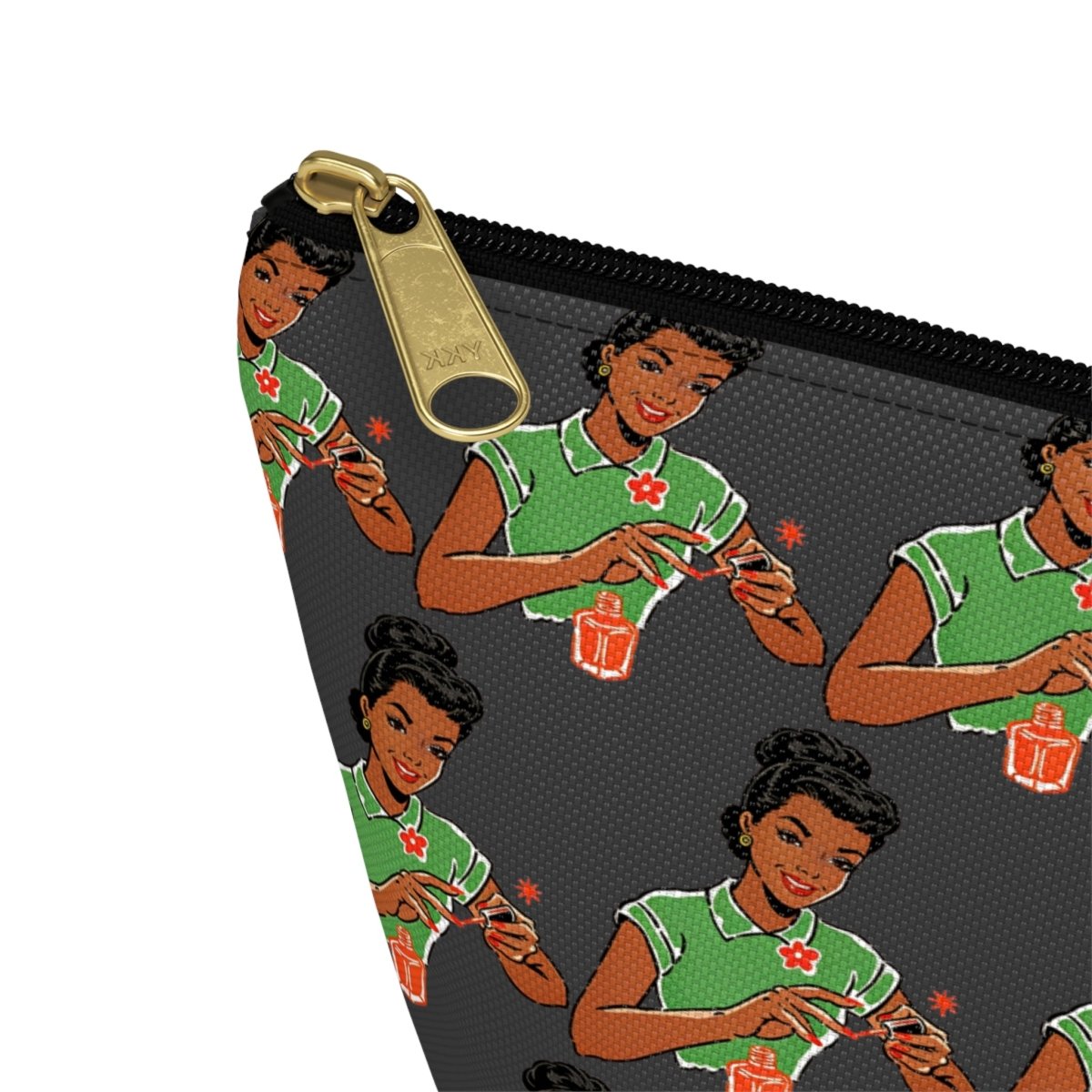 Painting Nails T-bottom Pouch - Afrocentric Art by The Trini Gee