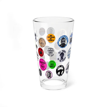 Panther Buttons 16oz Glass - Afrocentric Art by The Trini Gee