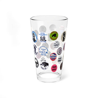 Panther Buttons 16oz Glass - Afrocentric Art by The Trini Gee