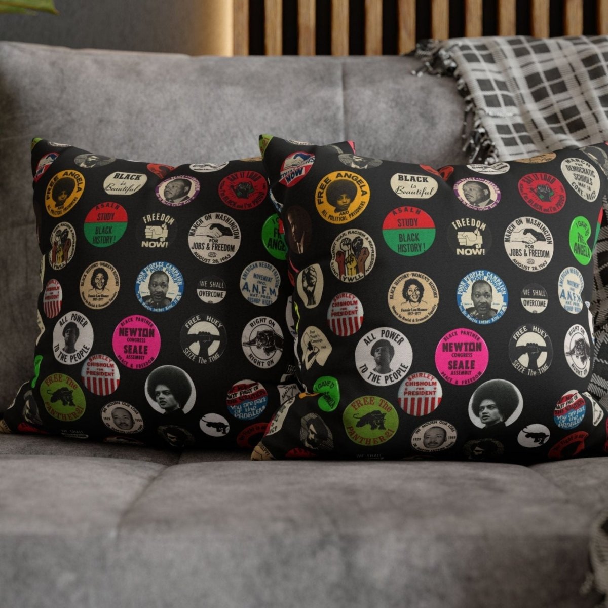 Panther Party Pillow - Afrocentric Art by The Trini Gee