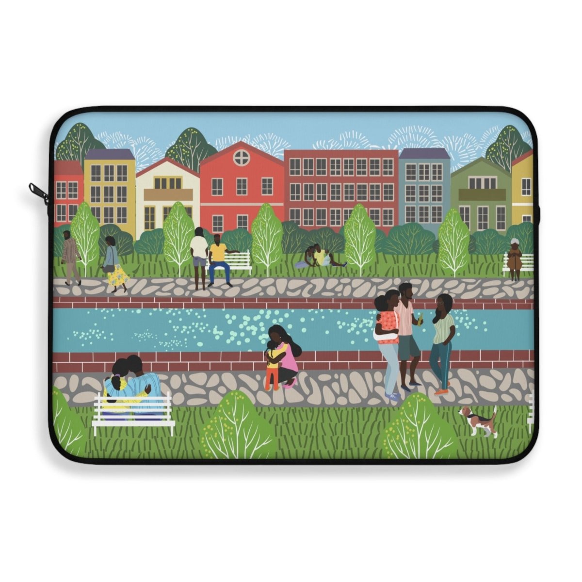 Park Laptop Sleeve - Afrocentric Art by The Trini Gee