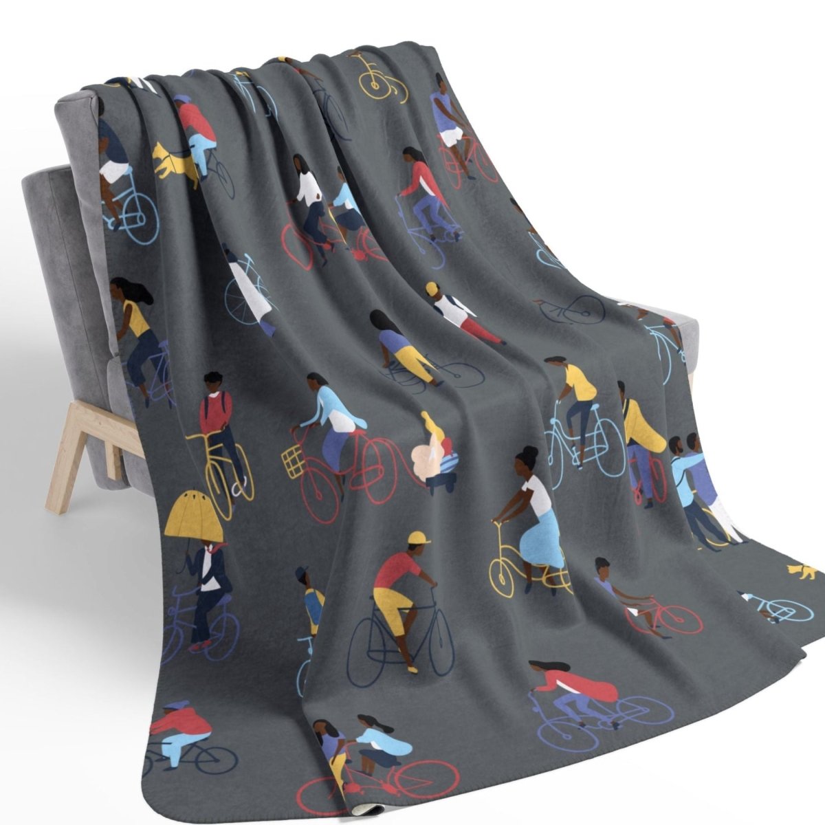 People on Bikes Blanket - The Trini Gee