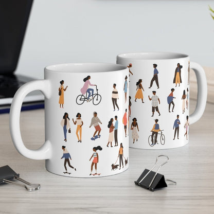 People Outside Mug - Afrocentric Art by The Trini Gee