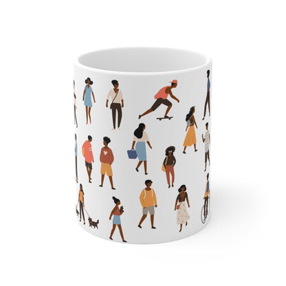 People Outside Mug - Afrocentric Art by The Trini Gee
