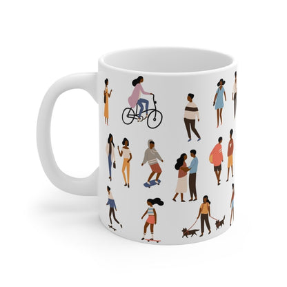 People Outside Mug - Afrocentric Art by The Trini Gee