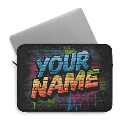 Custom laptop sleeve featuring "your name" upon request.