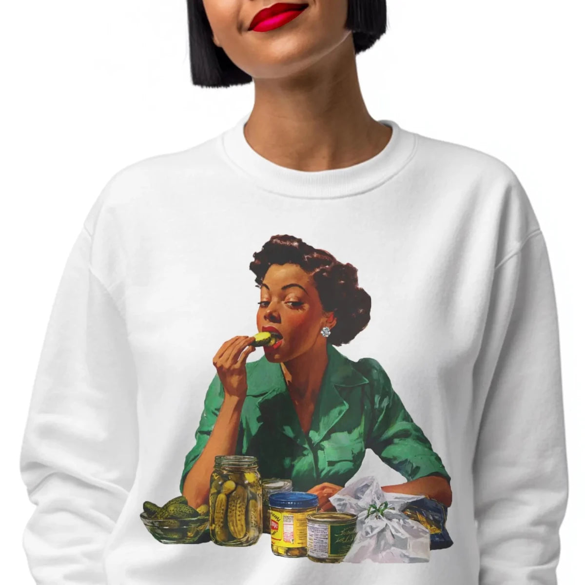 Pickle Bite Sweatshirt - Afrocentric Art by The Trini Gee