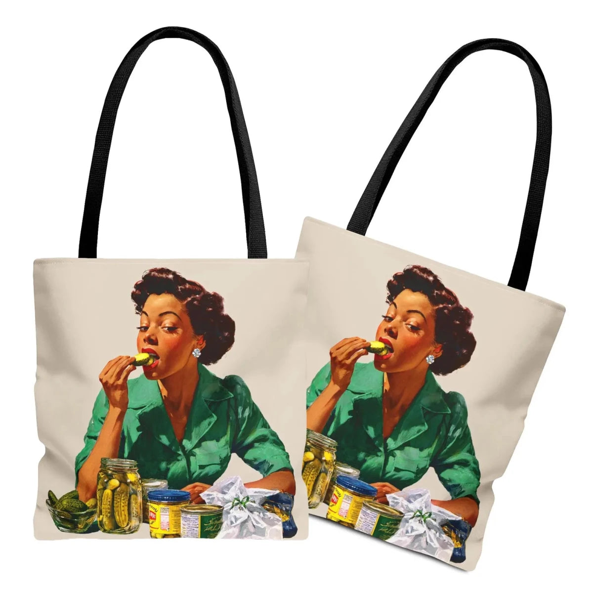 Pickle Lover Tote Bag - Afrocentric Art by The Trini Gee