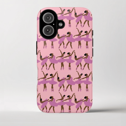 Pink Ballerinas Phone Case - Afrocentric Art by The Trini Gee