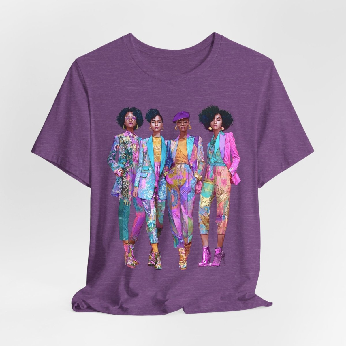 Pink Chic Crew Shirt - Afrocentric Art by The Trini Gee