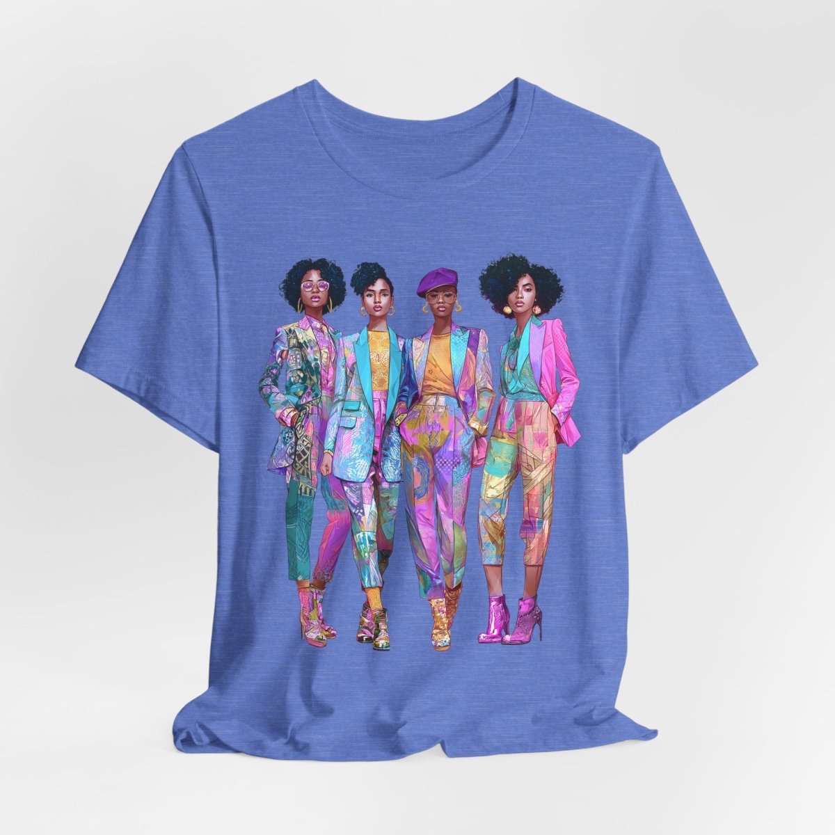 Pink Chic Crew Shirt - Afrocentric Art by The Trini Gee