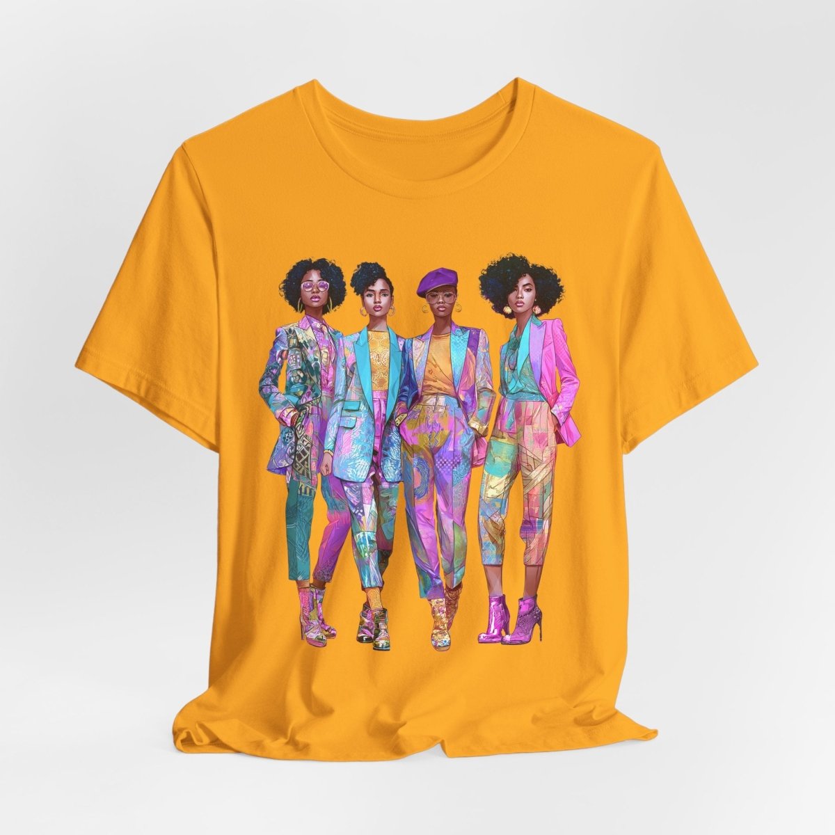 Pink Chic Crew Shirt - Afrocentric Art by The Trini Gee