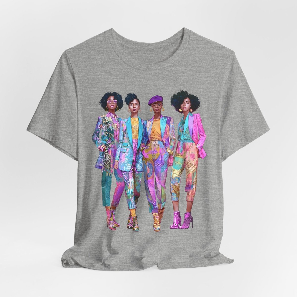 Pink Chic Crew Shirt - Afrocentric Art by The Trini Gee