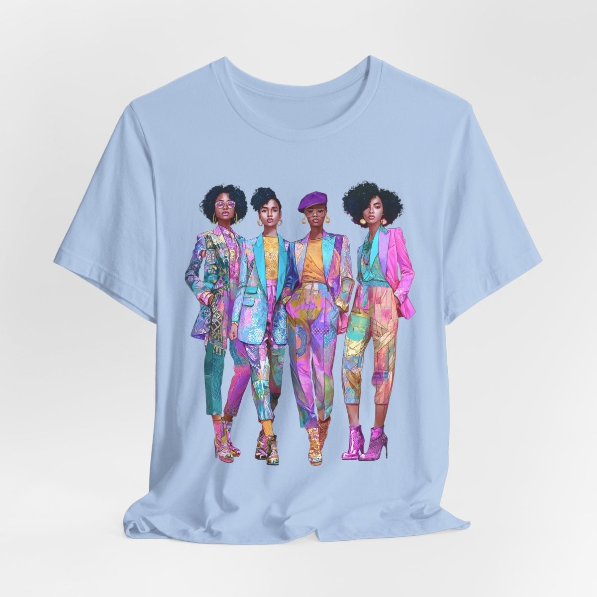 Pink Chic Crew Shirt - Afrocentric Art by The Trini Gee