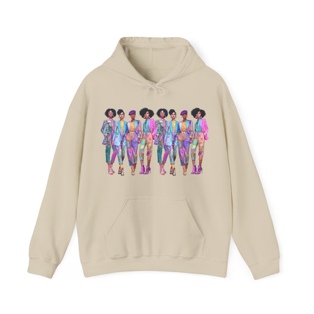 Pink Chic Posse Hoodie - Afrocentric Art by The Trini Gee
