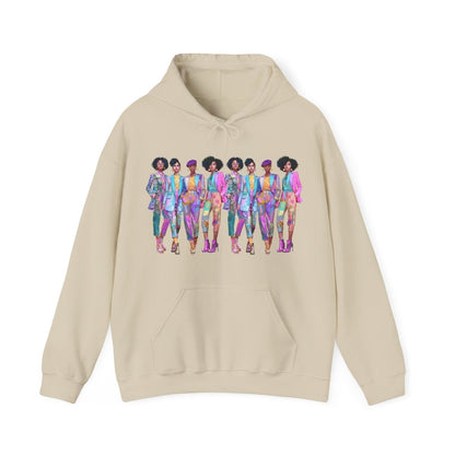Pink Chic Posse Hoodie - Afrocentric Art by The Trini Gee