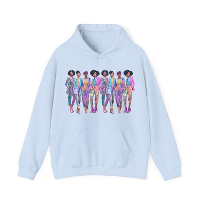 Pink Chic Posse Hoodie - Afrocentric Art by The Trini Gee