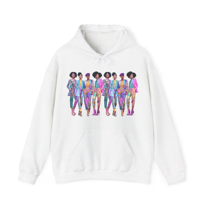 Pink Chic Posse Hoodie - Afrocentric Art by The Trini Gee