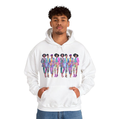 Pink Chic Posse Hoodie - Afrocentric Art by The Trini Gee