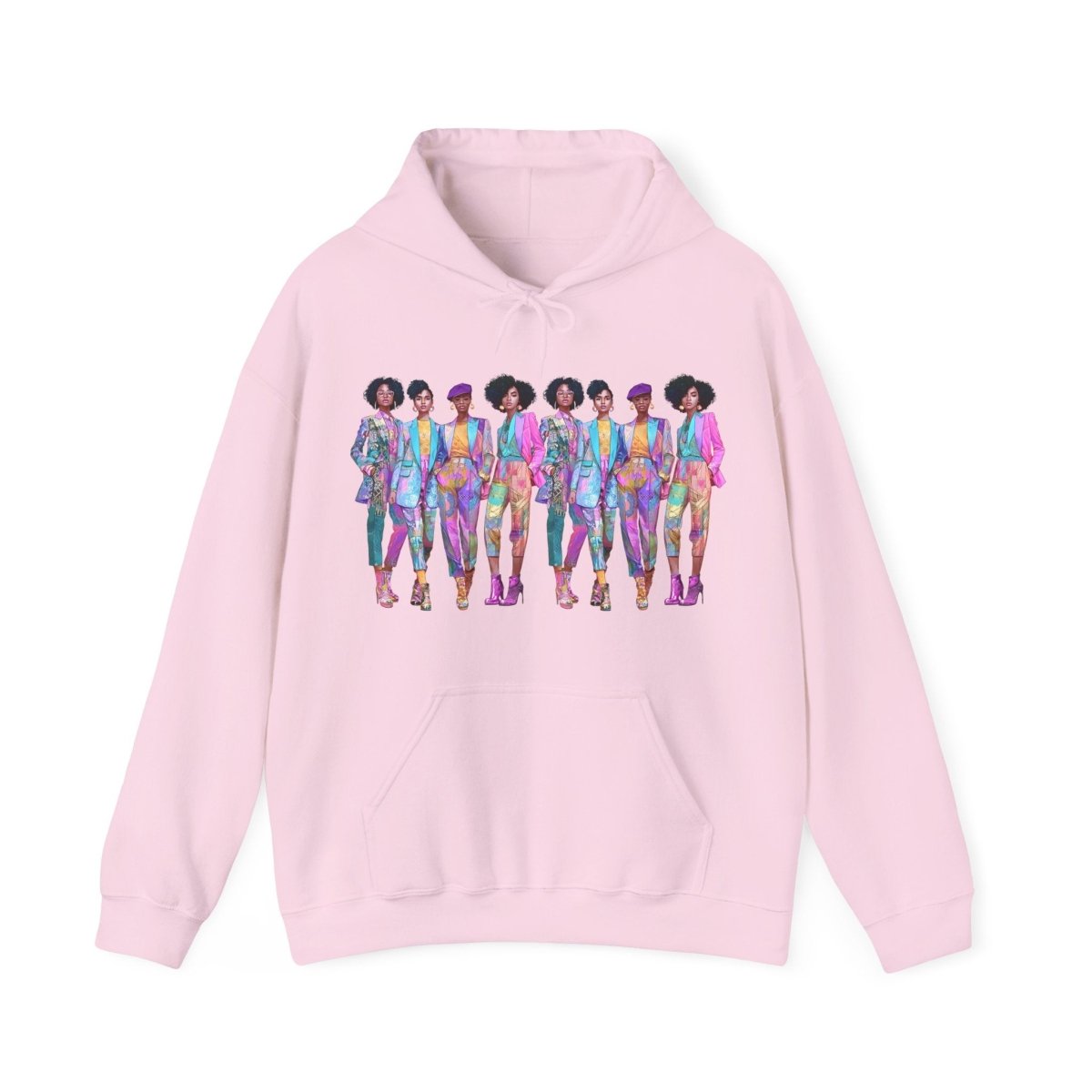Pink Chic Posse Hoodie - Afrocentric Art by The Trini Gee