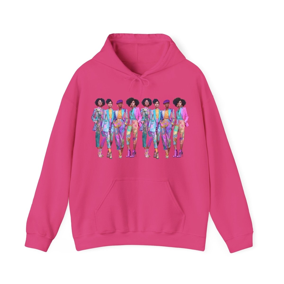 Pink Chic Posse Hoodie - Afrocentric Art by The Trini Gee