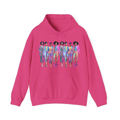 Pink Chic Posse Hoodie - Afrocentric Art by The Trini Gee