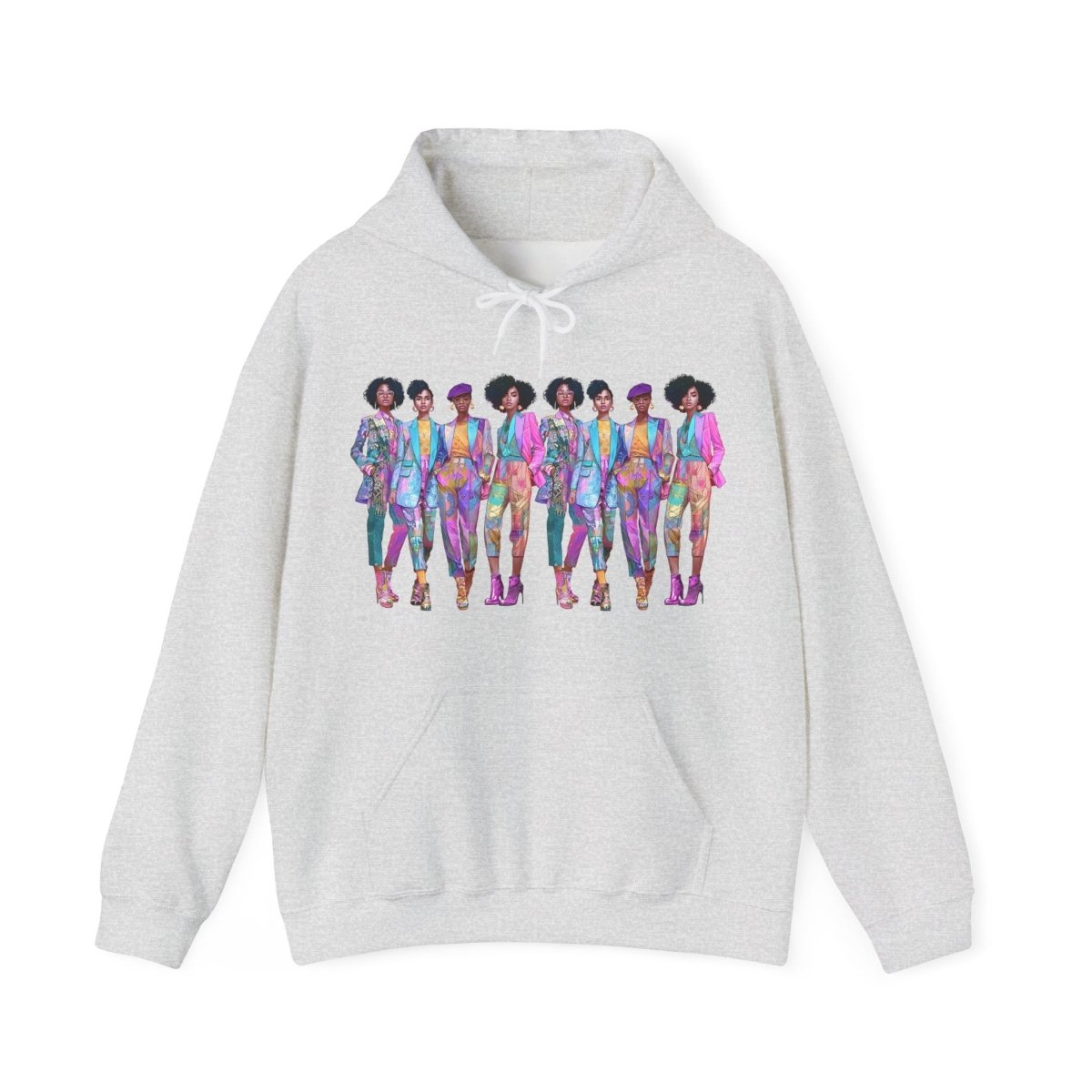 Pink Chic Posse Hoodie - Afrocentric Art by The Trini Gee