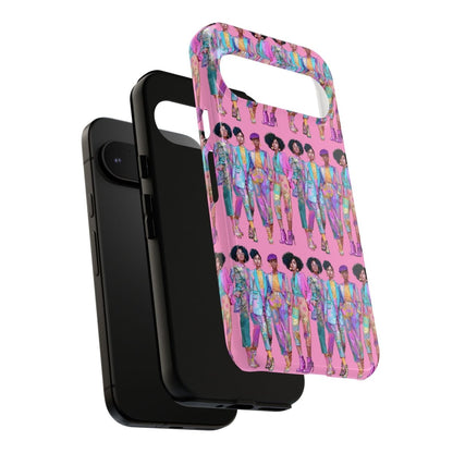Pink Chic Posse Phone Case - Afrocentric Art by The Trini Gee
