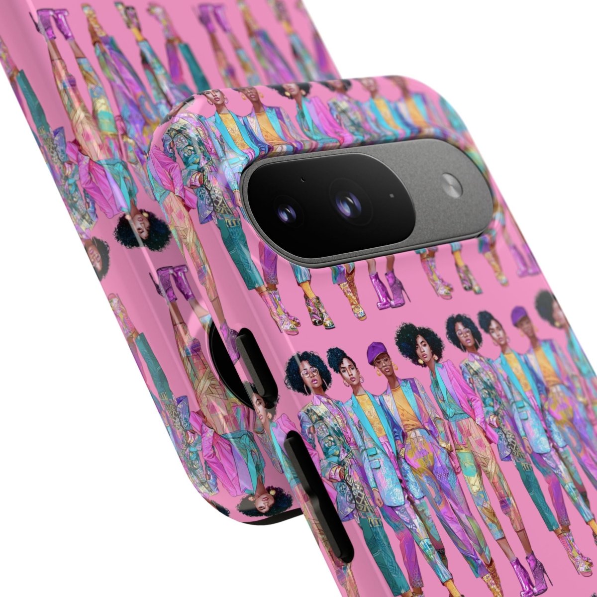 Pink Chic Posse Phone Case - Afrocentric Art by The Trini Gee