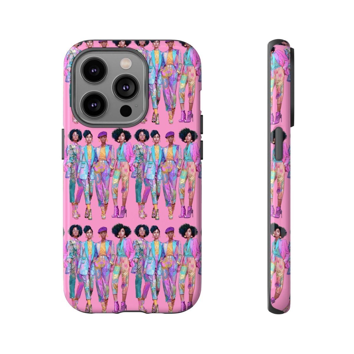 Pink Chic Posse Phone Case - Afrocentric Art by The Trini Gee