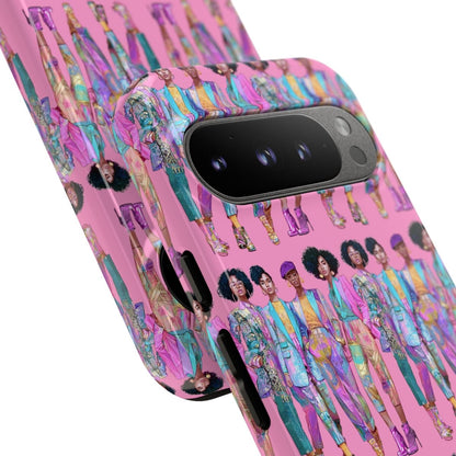 Pink Chic Posse Phone Case - Afrocentric Art by The Trini Gee