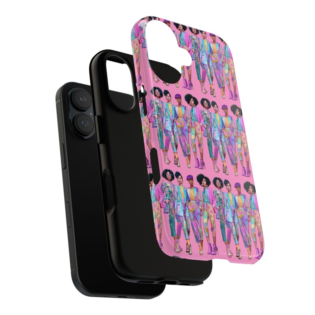 Pink Chic Posse Phone Case - Afrocentric Art by The Trini Gee