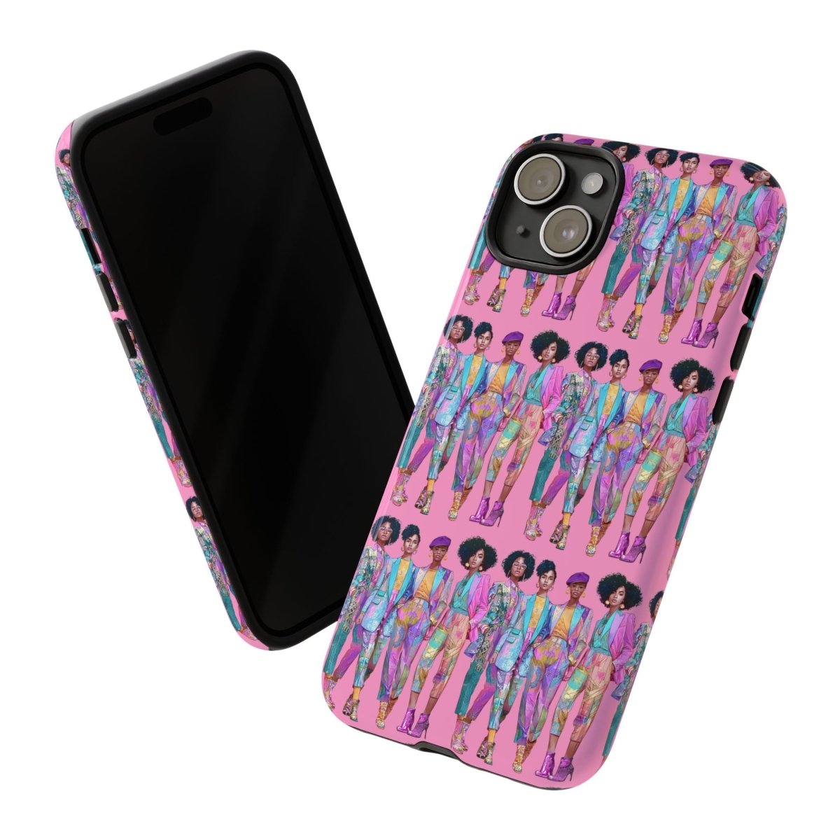 Pink Chic Posse Phone Case - Afrocentric Art by The Trini Gee
