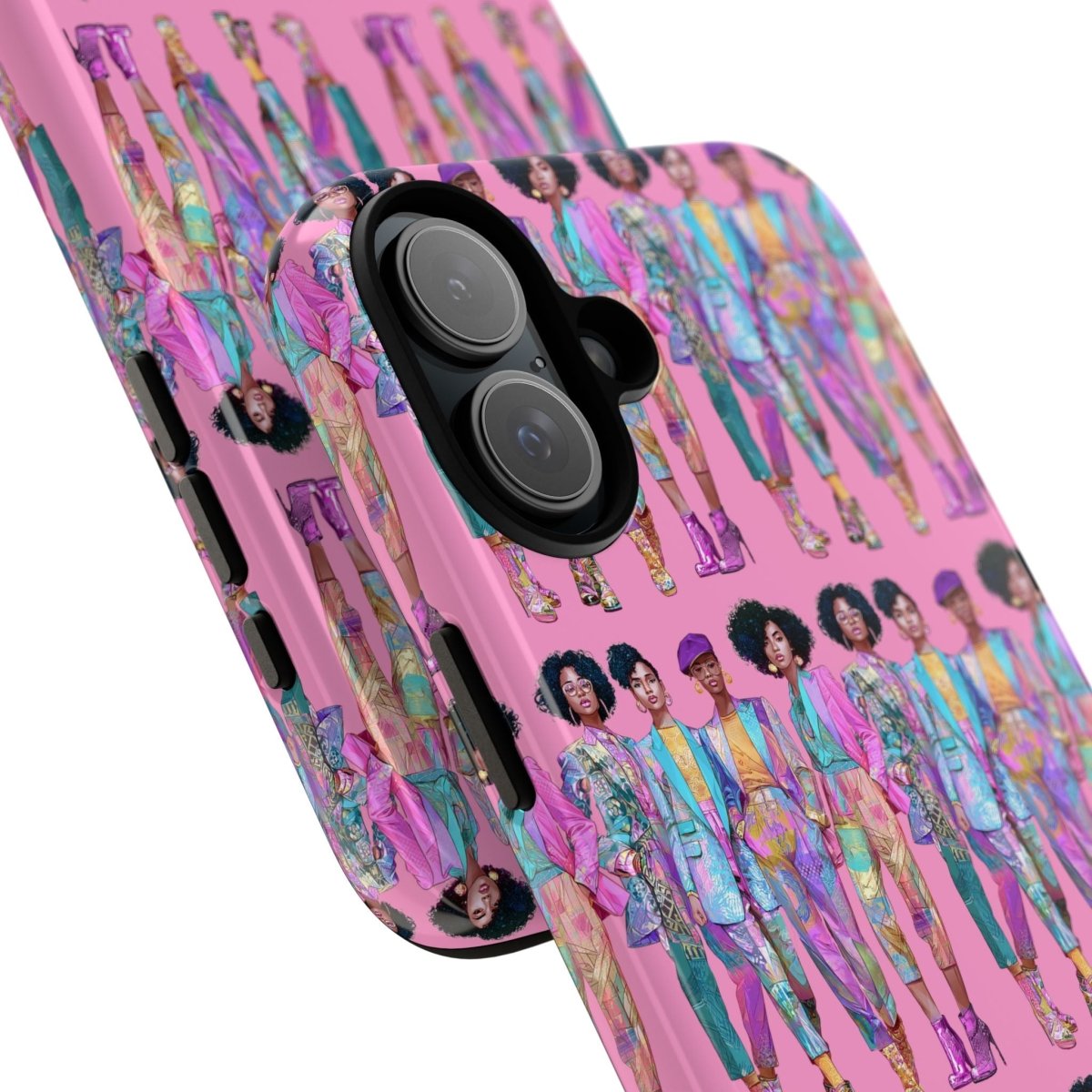 Pink Chic Posse Phone Case - Afrocentric Art by The Trini Gee