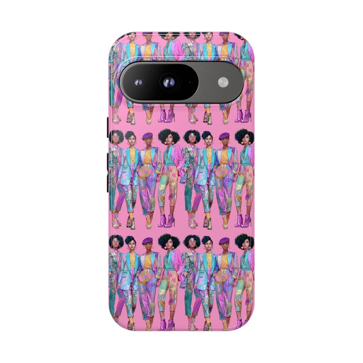 Pink Chic Posse Phone Case - Afrocentric Art by The Trini Gee