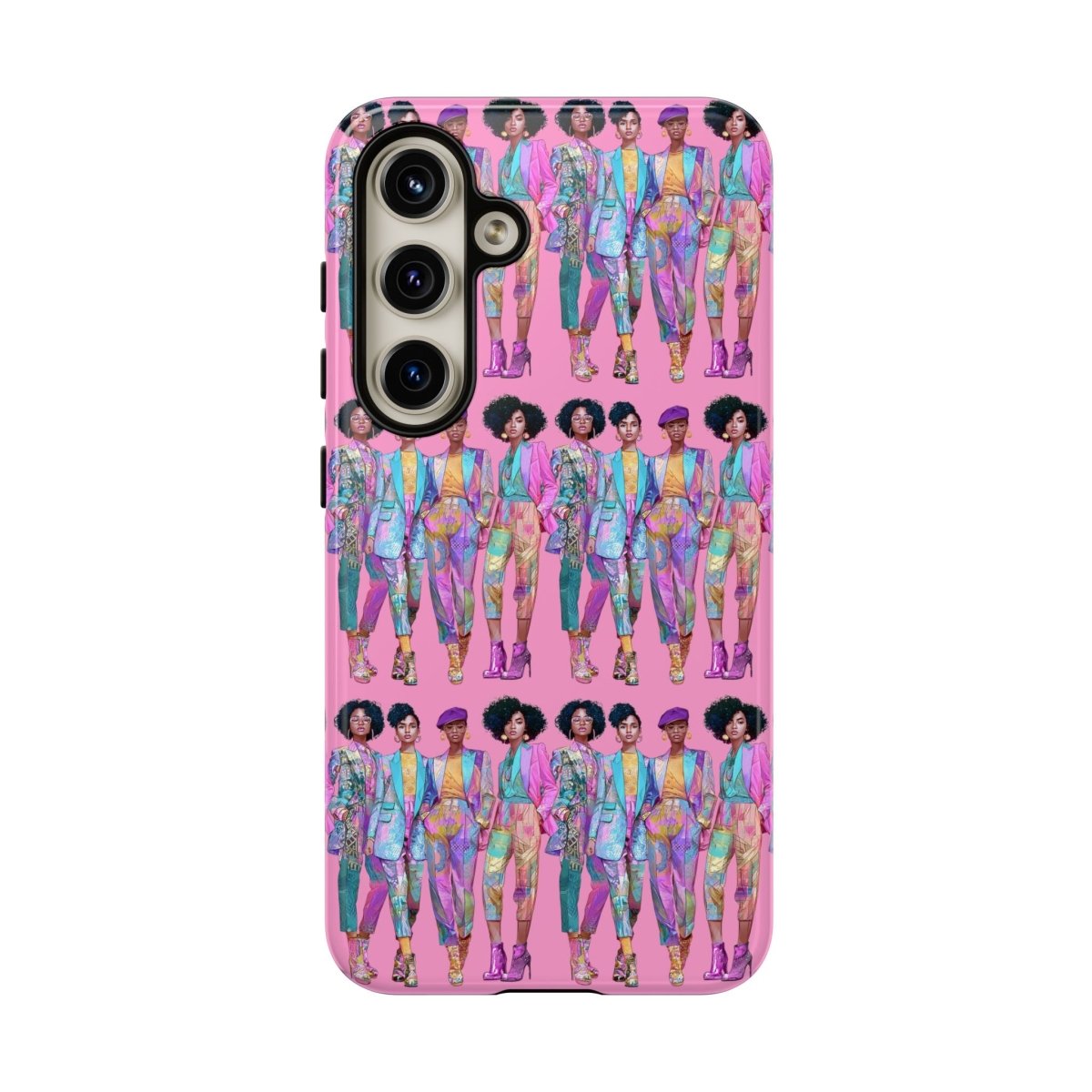 Pink Chic Posse Phone Case - Afrocentric Art by The Trini Gee