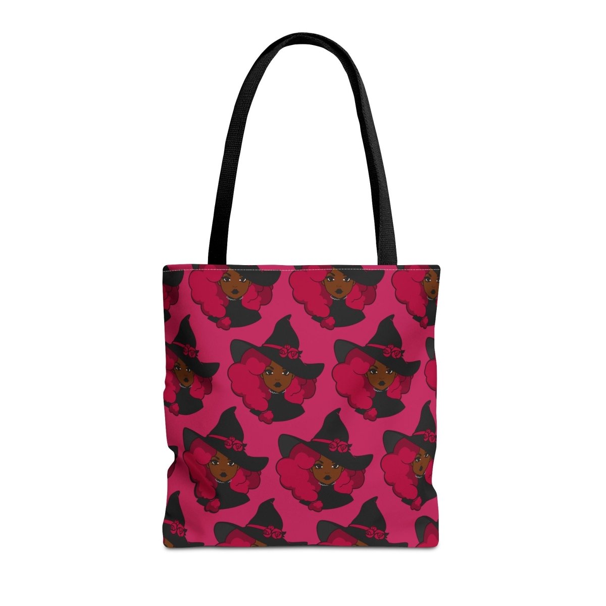Pink Fro Witch Tote Bag - Afrocentric Art by The Trini Gee