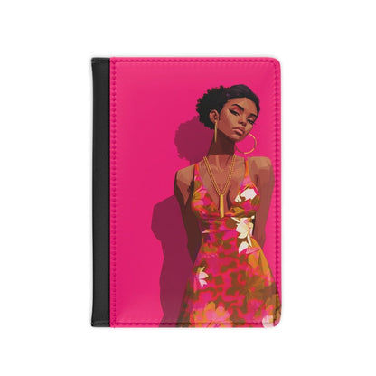 Pink Lady Passport Cover - Afrocentric Art by The Trini Gee