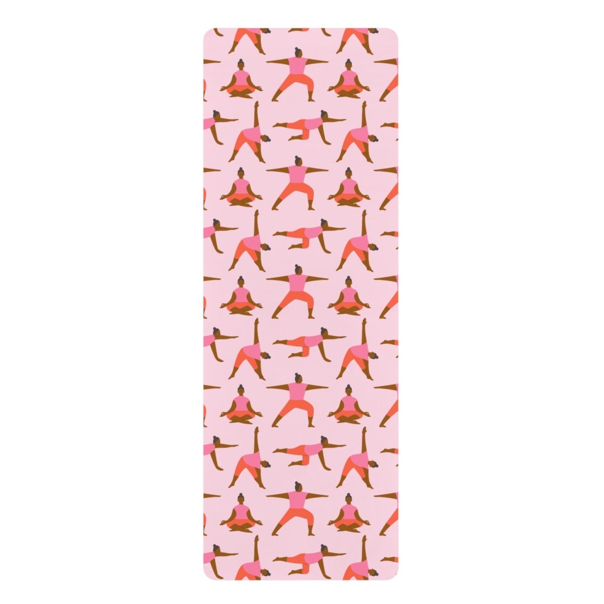 Pink Poses Yoga Mat - Afrocentric Art by The Trini Gee